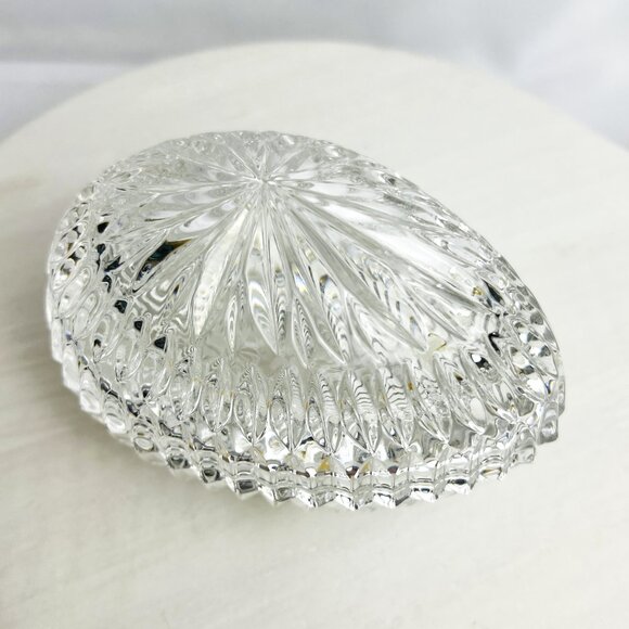 Crystal Vintage Lidded Egg Nachtmann Bleikristall in Box W Germany 5” long - Picture 7 of 11